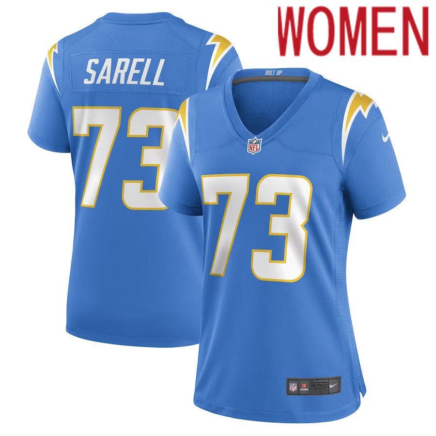Women Los Angeles Chargers 73 Foster Sarell Nike Powder Blue Game Player NFL Jersey